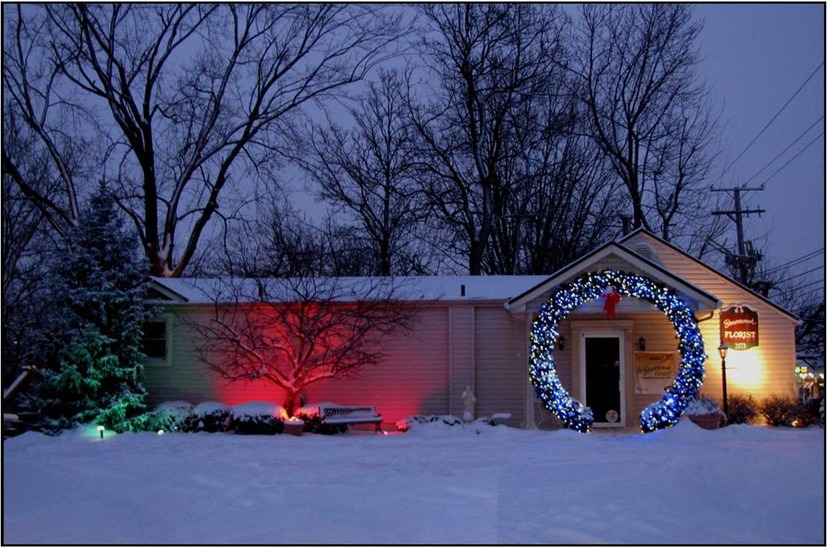 Beavercreek, OH: 14 foot Christmas Wreath ! Outside Beavercreek Florist