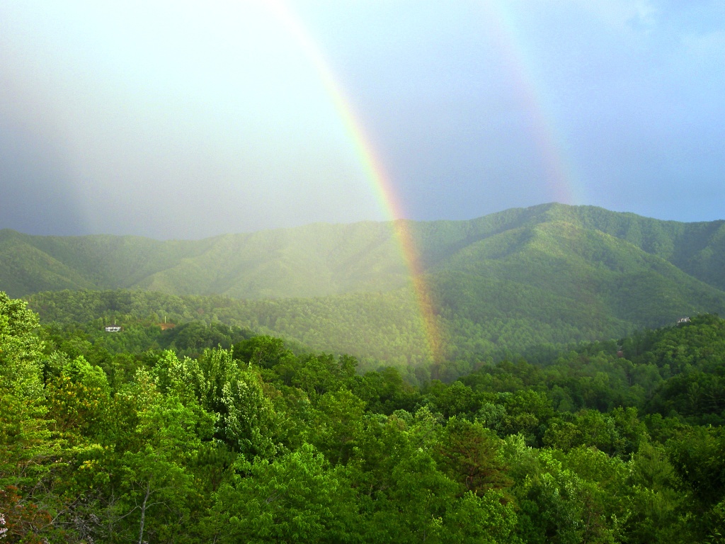Andrews, NC: Double Rain Bow over Andrews, NC