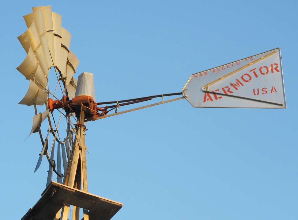 Cleburne, TX: Aeromotor Windmill in roadside park on Highway 67 by Lake Pat Cleburne.