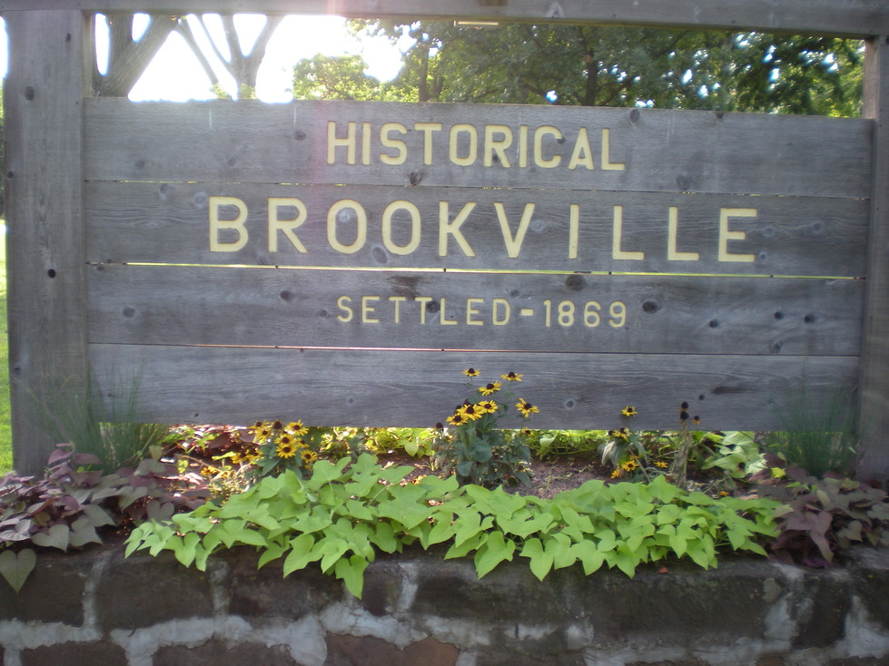 Brookville, KS: City of Brookville Sign in Park