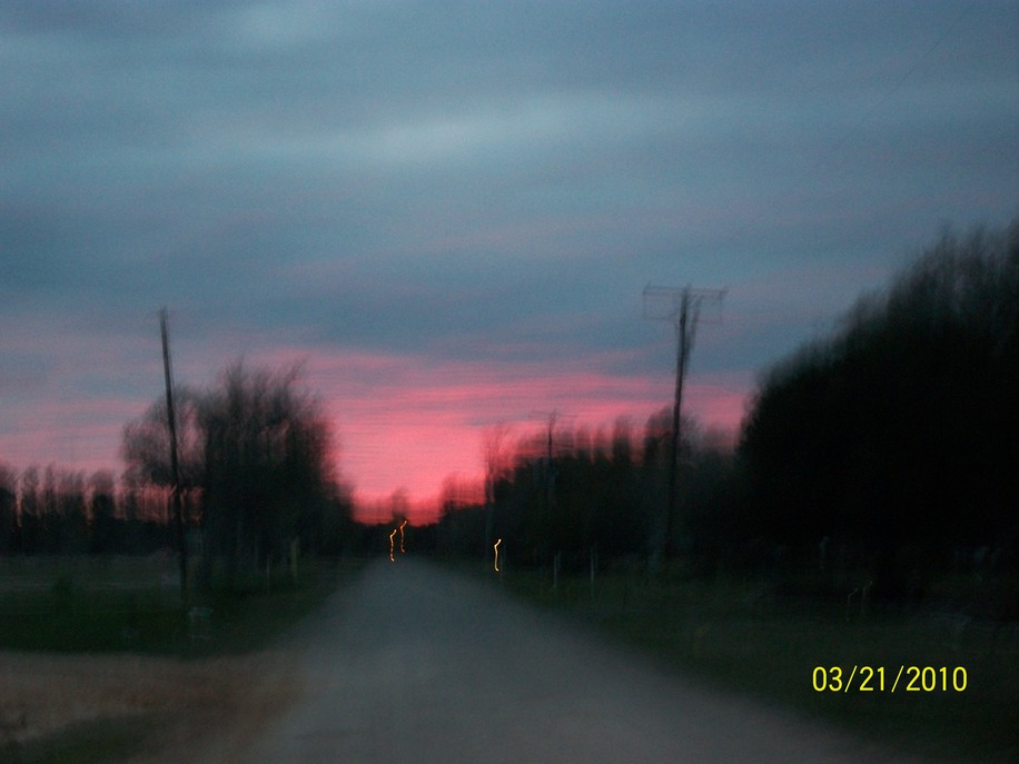 Nome, TX: Sunset on Kotz Road