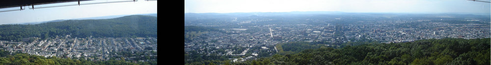Reading, PA: A view of Reading from the Pagoda Atop Mt. Penn