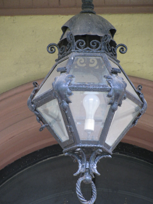 Utica, NY: Ornate Light Fixture on the Fountain of Elms