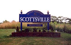 Scottsville, KY: Scottsville,friendly city sign