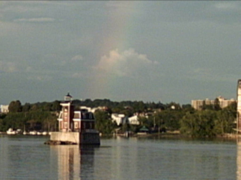 Hudson, NY: Hudson Athens Lighthouse at end of the Rainbow