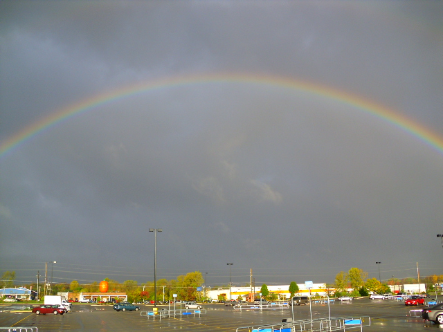 Medina, OH: Rainbow in front of Walmart