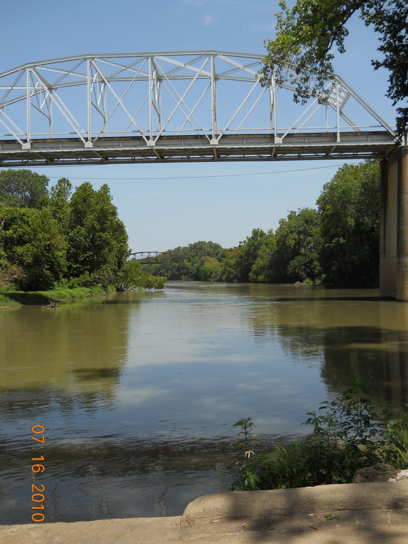 Giddings, TX: Peaceful Colorado River running through Giddings, Texas