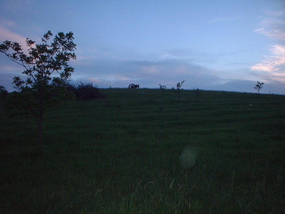 Neligh, NE: sun setting on Neligh,NE around 8:30 P.M.