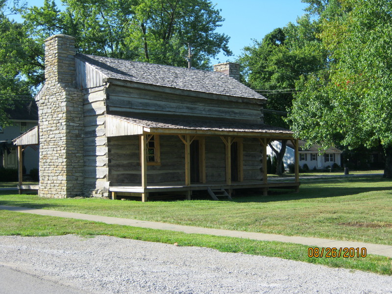 Warsaw, KY: Warsaw Log Cabin - on the grounds with the Historical Society
