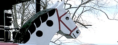 Tryon, NC: Tryon Town Symbol Morris the Horse on Trade Street