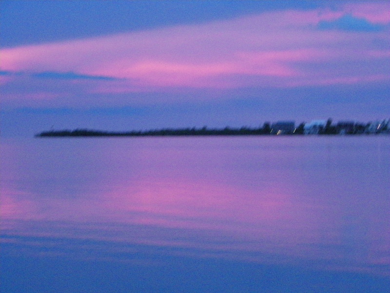 Key Largo, FL: Pink Water at Sunset