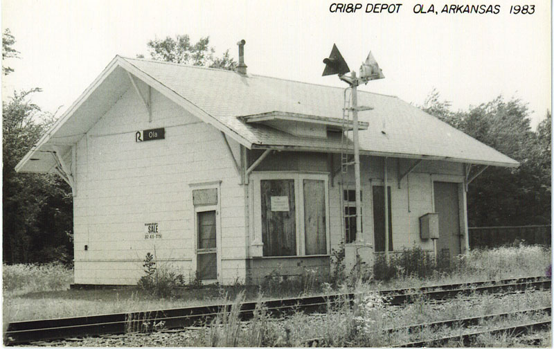 Ola, AR: Picture of old train station in Ola
