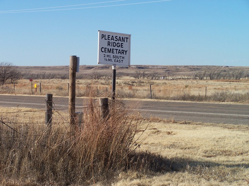 Hardesty, OK Cemetary sign at Hardesty, OK photo, picture, image