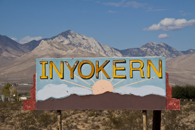 Inyokern, CA: Road sign on S. Brown Road