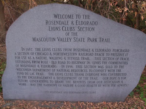 Eldorado, WI: trail marker