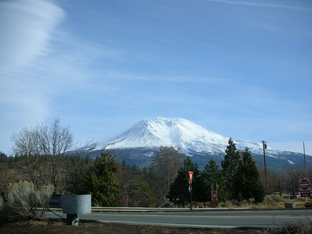 Weed, CA: view of mt. shasta from weed