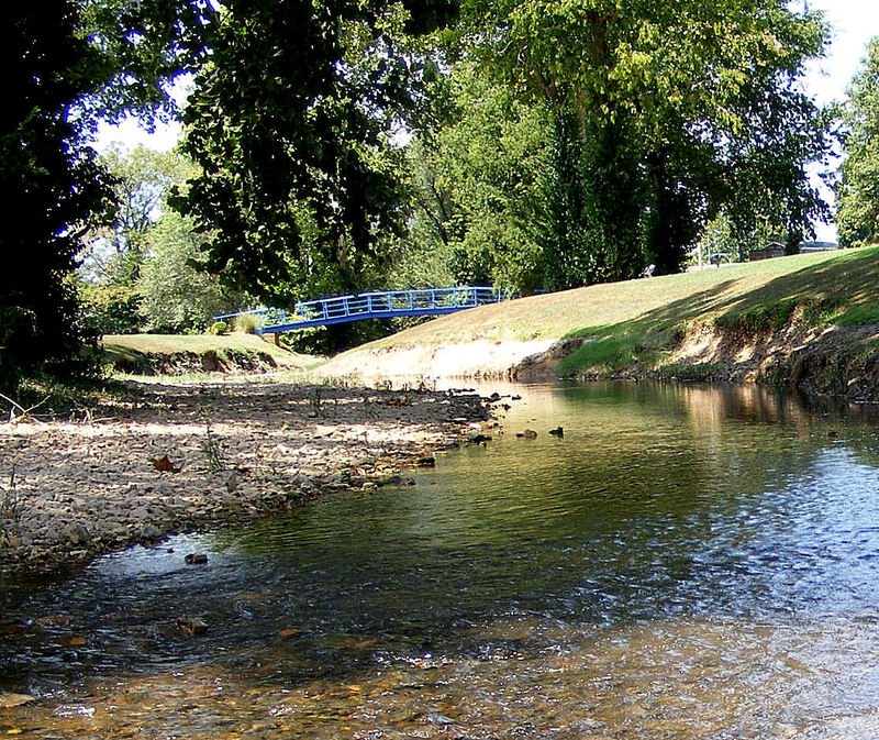 Seneca, MO: Lost Creek running through Seneca, MO