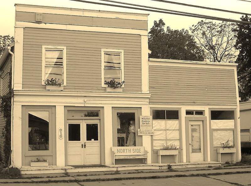 Linden, MI: This is Linden's oldest commercial building, built as a general store sometime around 1836. It continued as a grocery store until 1971 when it became an antique shop. The ghost of Sadie whose family probably ran the general store the longest looks out the display window at the traffic passing by.