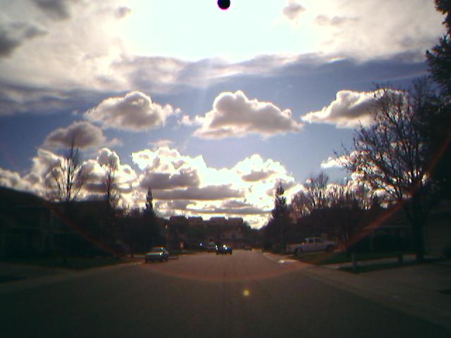 Rocklin, CA: This picture was taken on Darby Rd. The black spot on top is actually the sun.