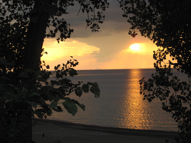 Beverly Shores, IN: Sunset in July