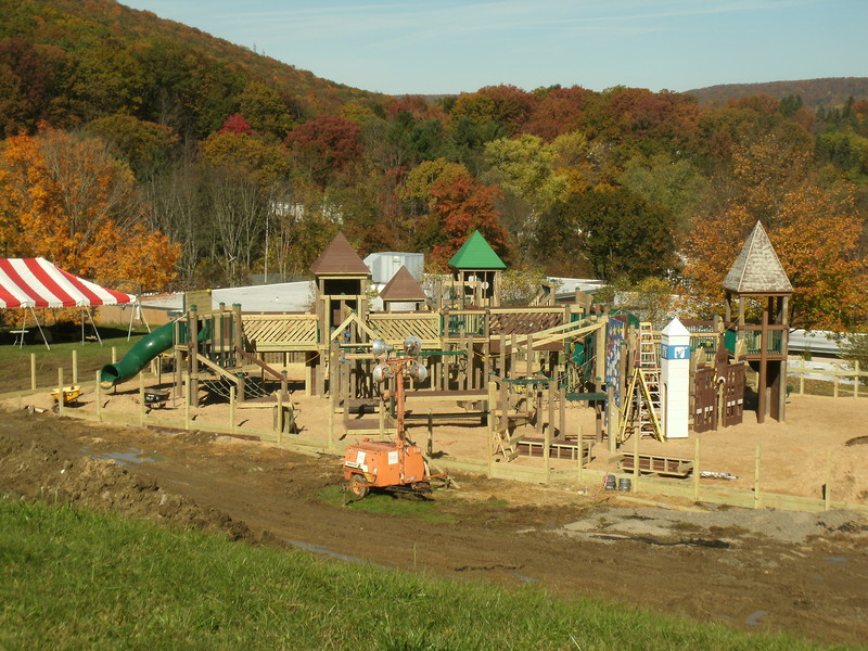 Corning, NY: The Koala Playground at Frederick carder Elementary School - finished - the whole community came out to pitch in and build this.