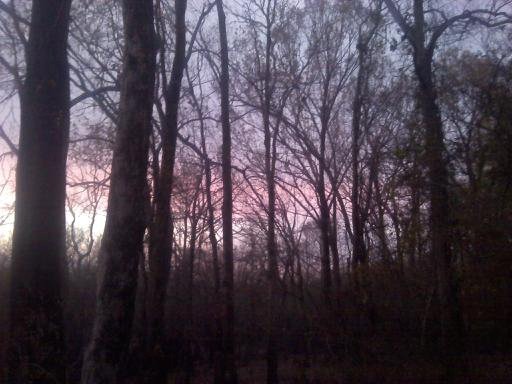 Clarendon, AR: the purple sky over the white river