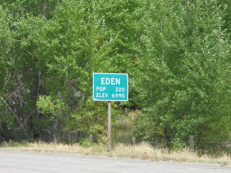 Eden, WY: Entering Eden