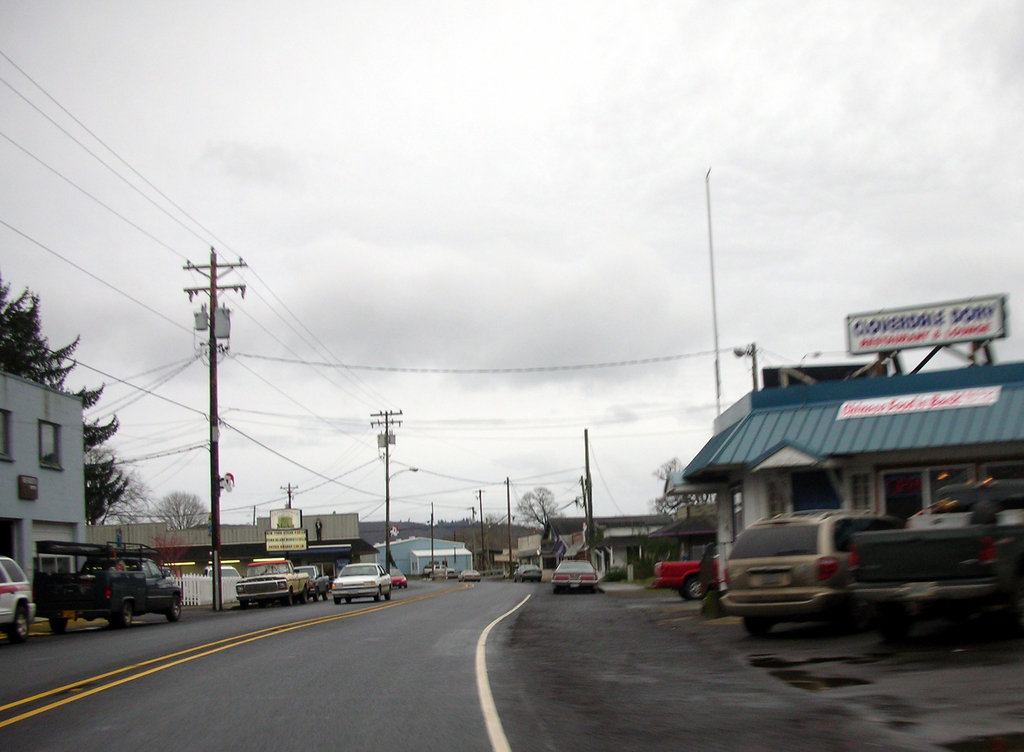 Cloverdale, OR highway 101 through cloverdale photo, picture, image