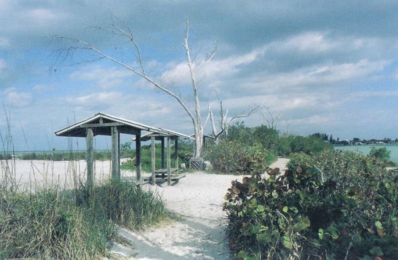 Manasota Key, FL: Entrance to Stump Pass State Park, Manasota Key Florida