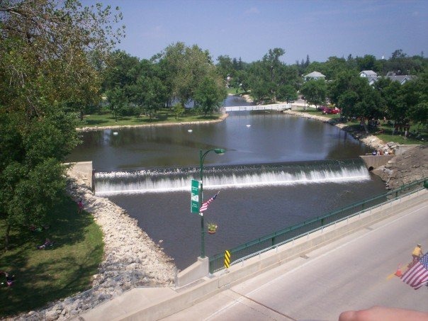 Fairbank, IA: The Dam and Island in Fairbank, IA