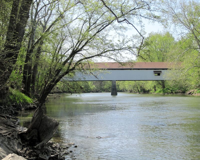 Noblesville, IN: Potter's Bridge & White River in the Spring