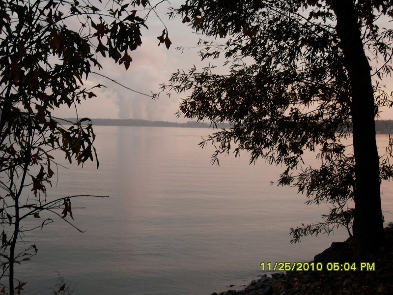Clover, SC View of lake an Nucular plant Lake Wylie sc Christmas day