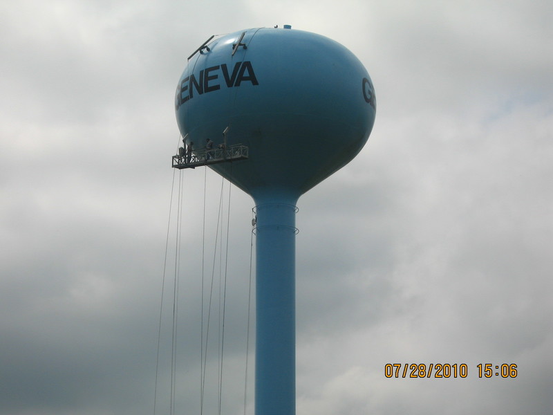 Geneva, NE Geneva watertower repair job photo, picture, image