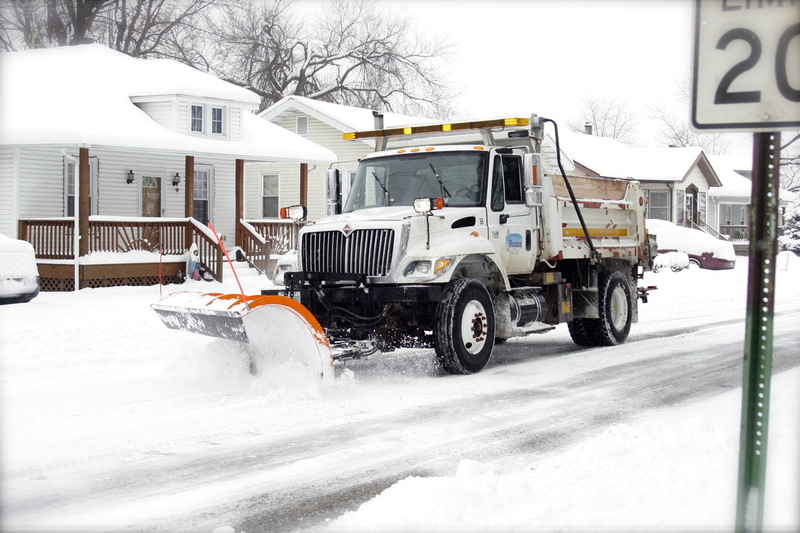 Roxana, IL: Roxana Street Department Clearing Snow- Winter 2011