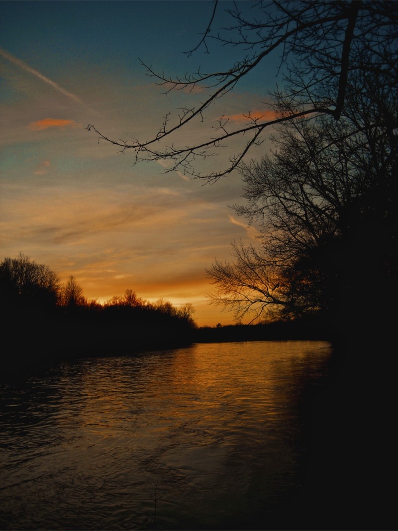 Hersey, MI: Muskegon River Sunset