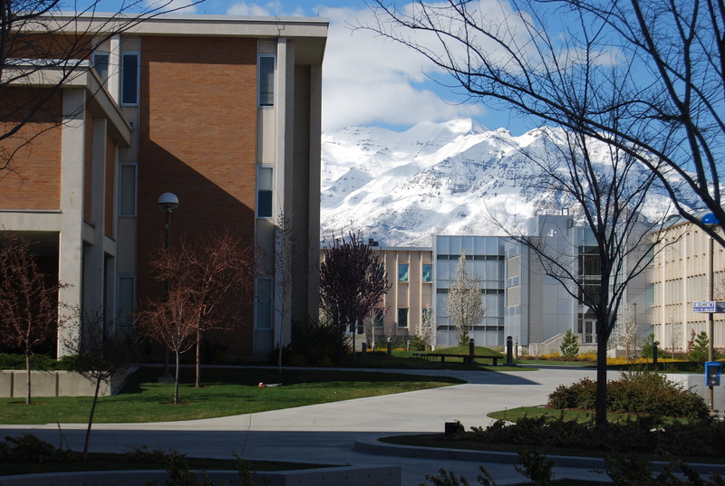 Provo, UT: View of Mt. Timpanogos from BYU campus