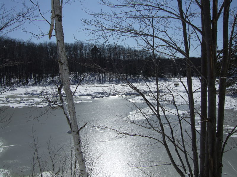 Iron River, WI: Winter on a lake in Iron River