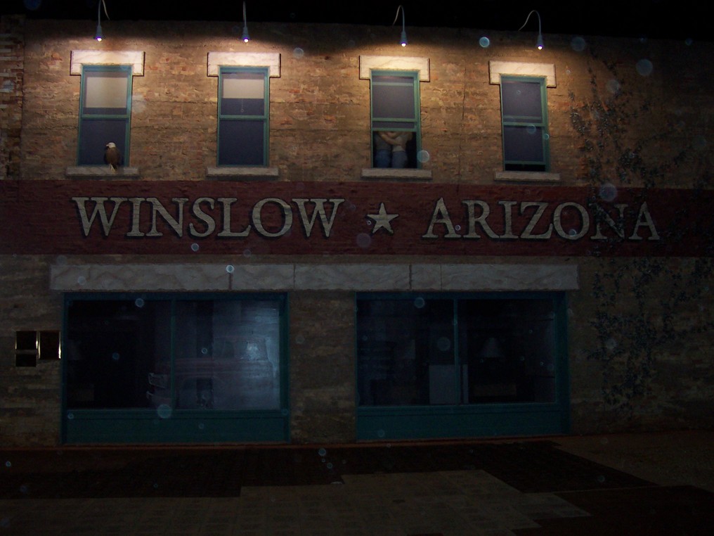 Winslow, AZ: Standing on a corner