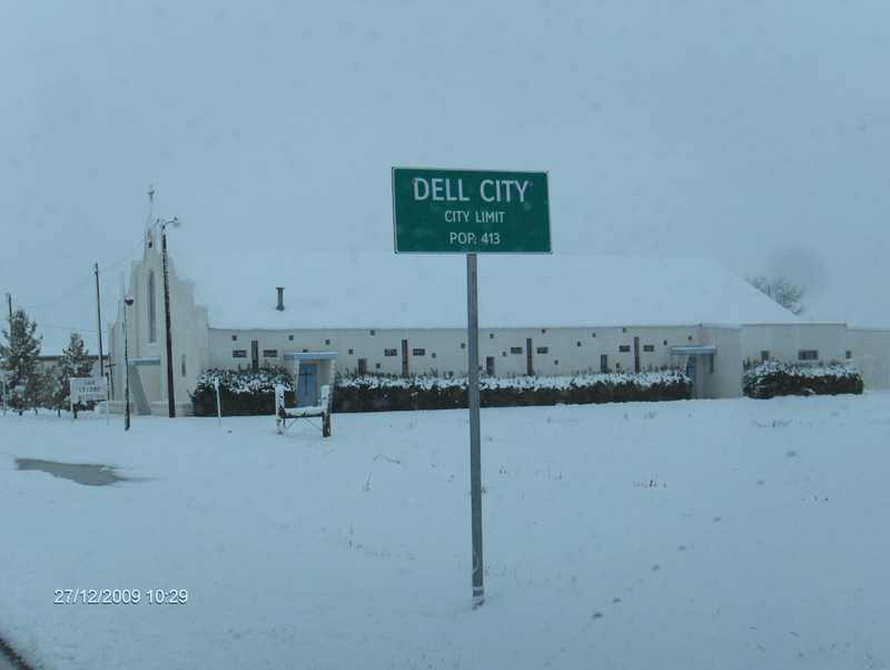 Dell City, TX: Dell city Limits- Catholic Church