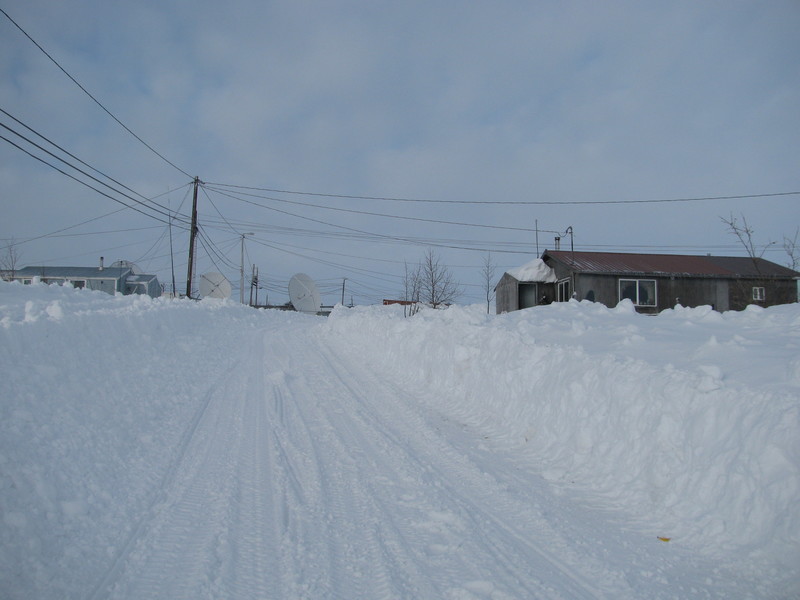 Mountain Village, AK: Snow Storm mid town