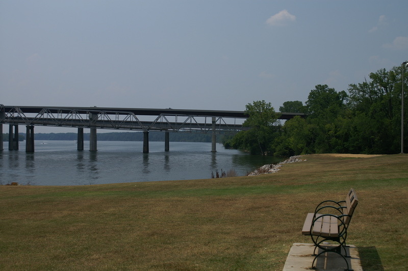 Huntsville, AL: Tennessee River bridge south of Huntsville that was later blown up and removed. Picture taken July 2006