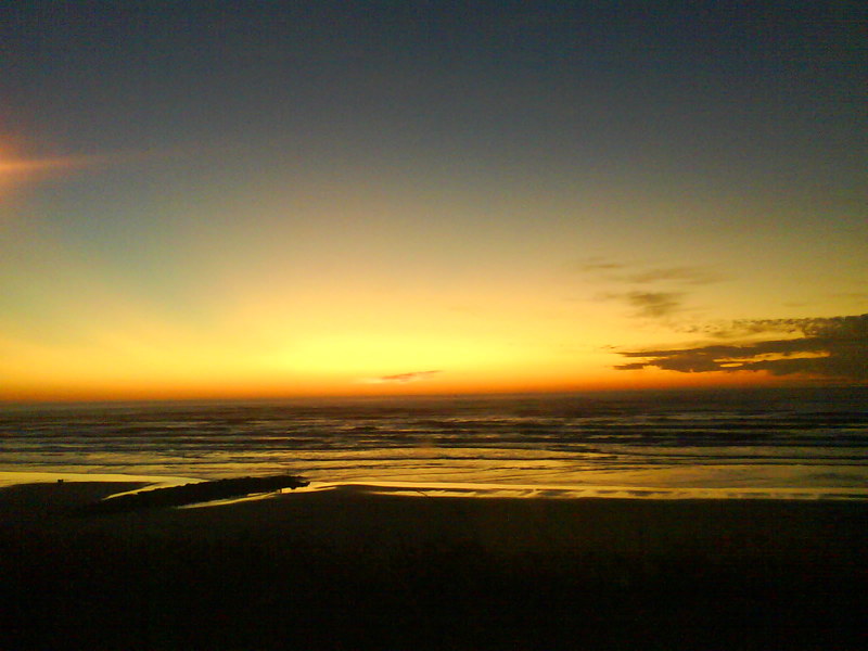 Newport, OR: Sunset Nye Beach January 2011