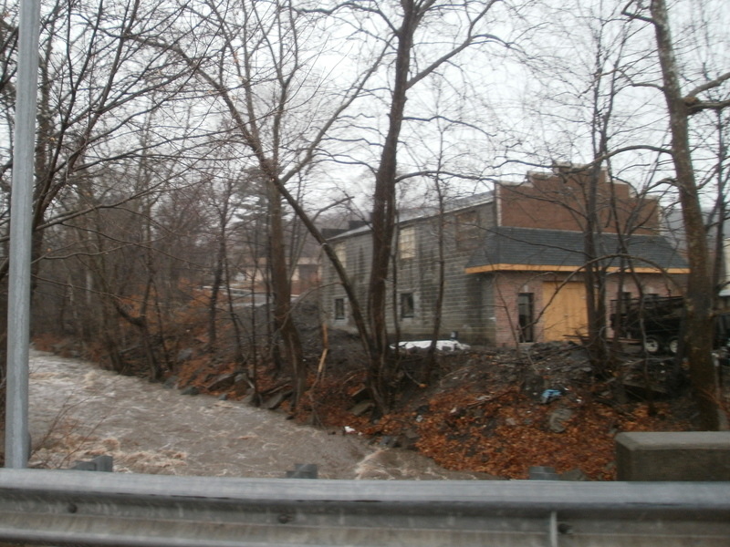 Luzerne, PA: Toby's Creek on the rise, March 2011