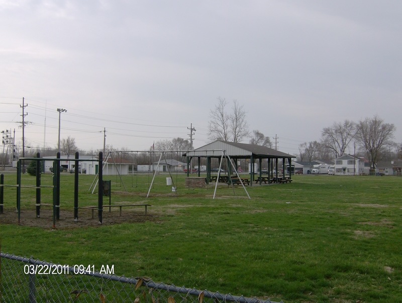 New Miami, OH: A view of Armco Park with Fire Station in background