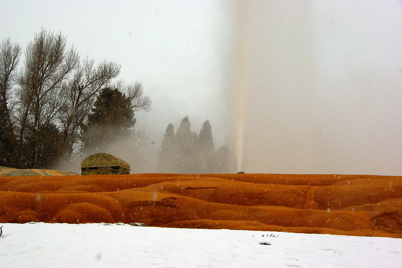 Soda Springs, ID Soda Springs ID Geyser in a snowstorm photo, picture