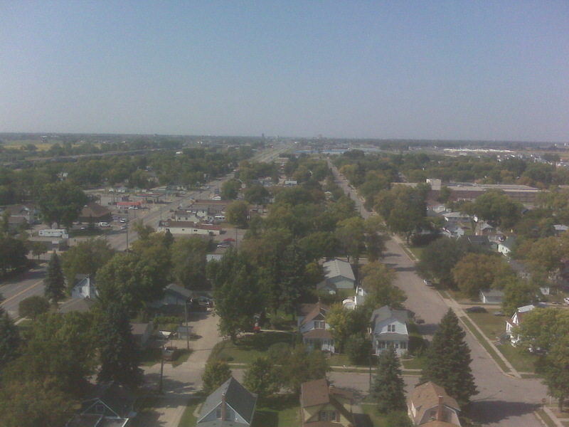 Dilworth, MN: Picture from on top of the water tower facing west