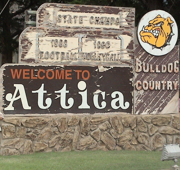 Attica, KS: Attica, Ks Welcome Sign