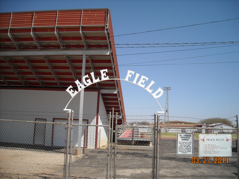 Seagraves, TX: Eagle Field- the place where I cheered at many football games as a child, being part of the "Pep Squad"