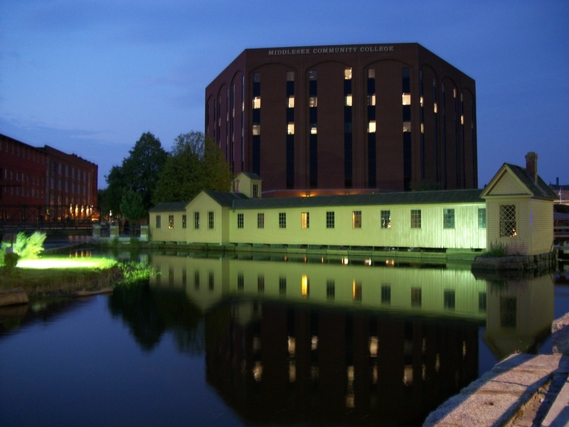 Lowell, MA: Down Town Canal at Night