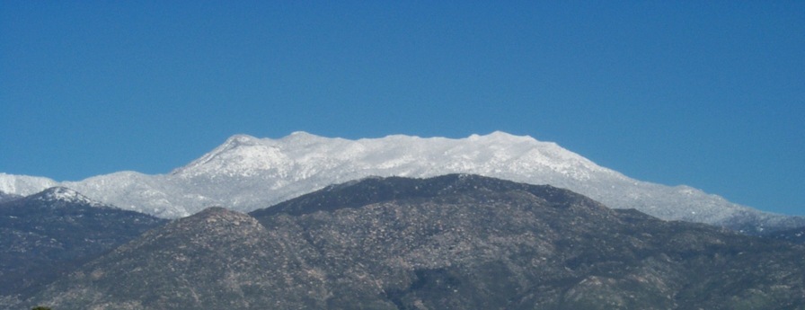 Hemet, CA : Mt. San Jacinto Snowcover from Hemet photo, picture, image